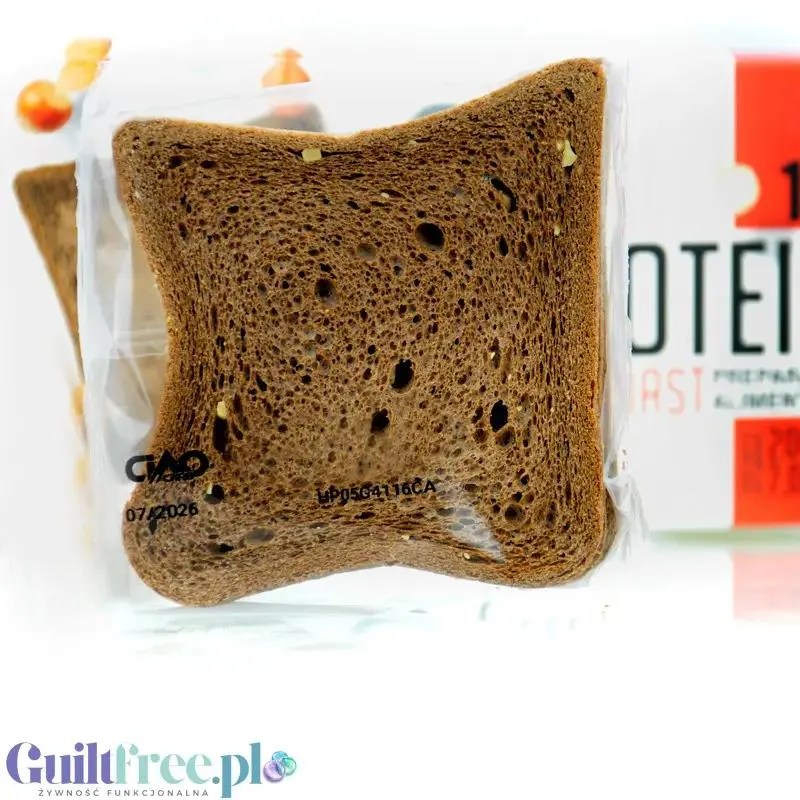 Ciao Carb ProtoToast Cocoa Stage1 - Czekoladowe prototosty proteinowe 44g białka / 28g błonnika