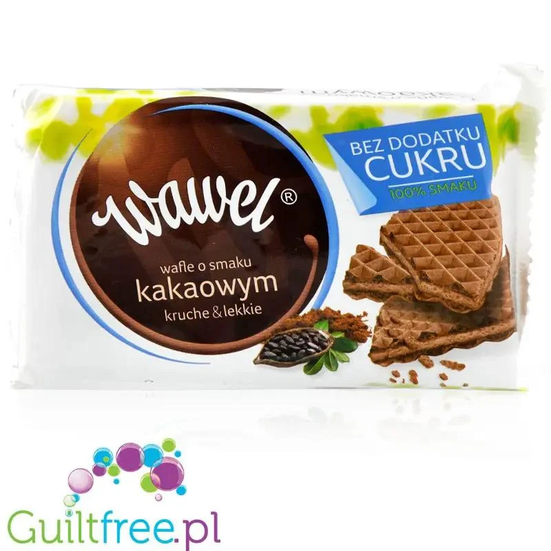 Wawel wafelki kakaowe bez dodatku cukru, opakowanie familijne