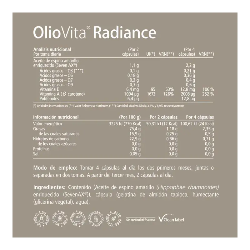 OlioVita Radiance 60 capsules – With sea buckthorn