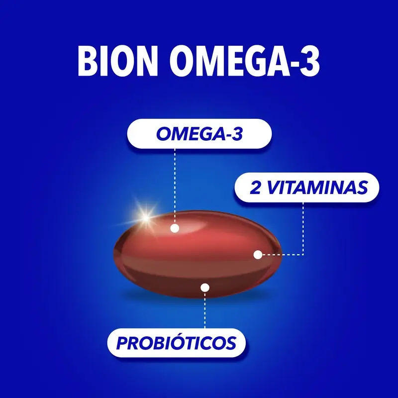 Bion3 Omega-3 With Probiotics, 30 capsules