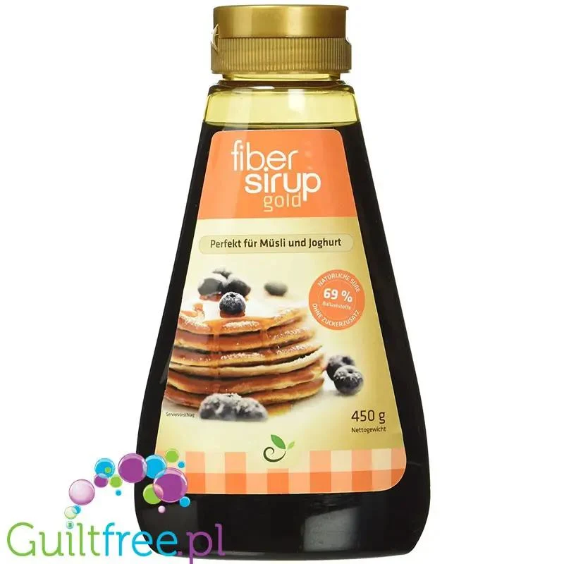 Sukrin Sirup Gold - gęsty syrop słodzący low carb, 50% błonnika 330ml 450g