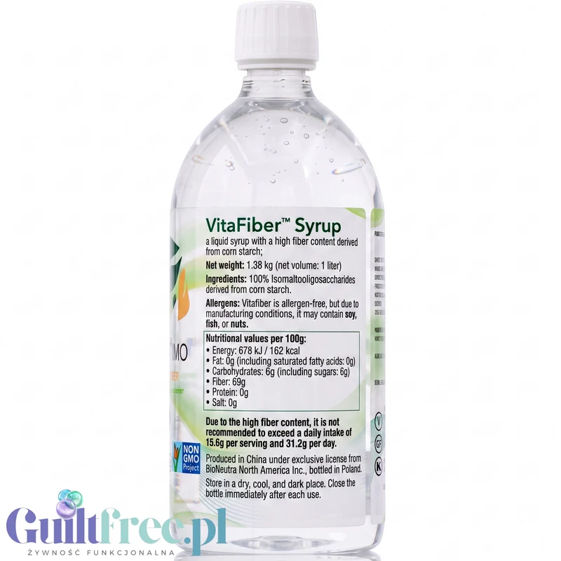 VitaFiber™ Syrop 1,38kg - Naturalny Słodzik 70% Błonnika