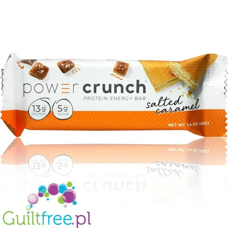 Power Crunch Salted Caramel - proteinowy wafelek ze stewią