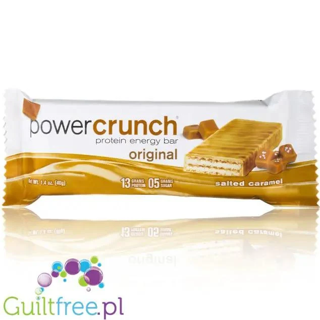 Power Crunch Salted Caramel - proteinowy wafelek ze stewią