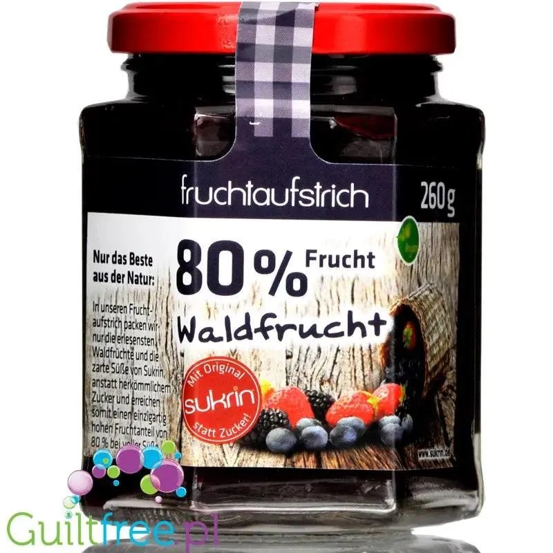Sukrin Waldfrucht - dżem z owoców leśnych ze stewią i erytrytolem tylko 33kcal