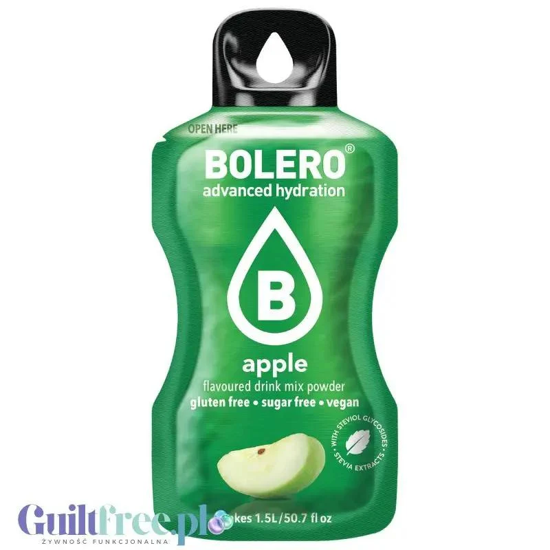 Bolero Drink Apple 9g - napój instant w saszetce, ze stewią, smak jabłkowy