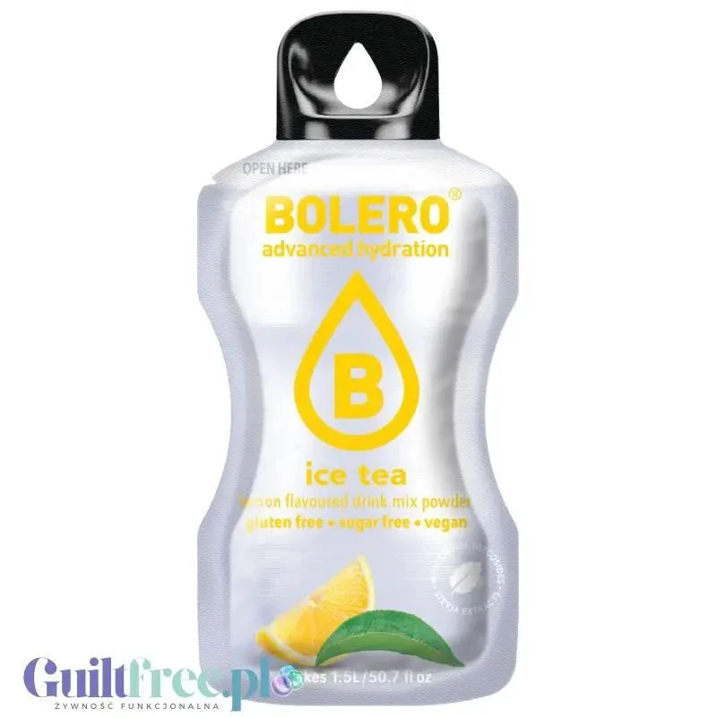 Bolero Drink Ice Tea Lemon 8g - napój instant w saszetce, ze stewią, 8g smak Mrożona Herbata & Cytryna