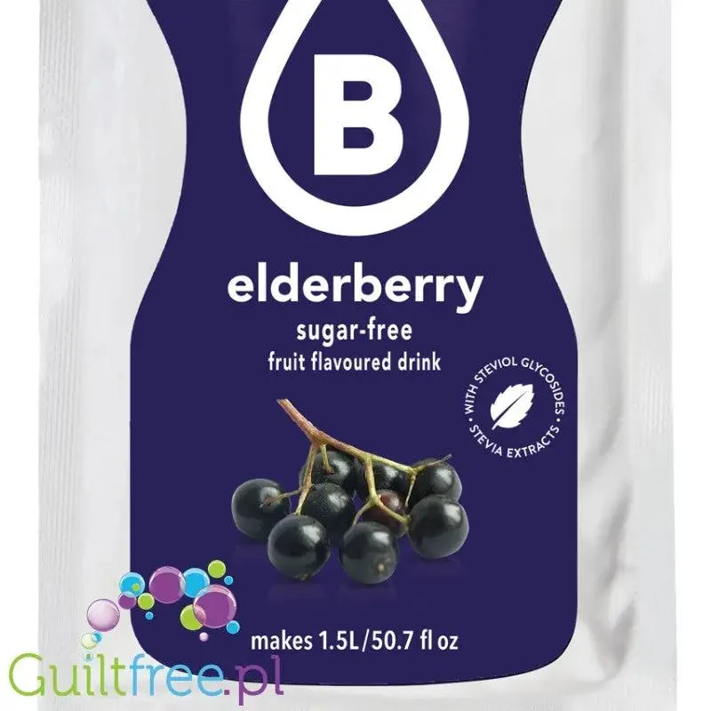Bolero Drink Elderberry 9g - napój instant w saszetce, ze stewią, smak Jagody Czarnego Bzu