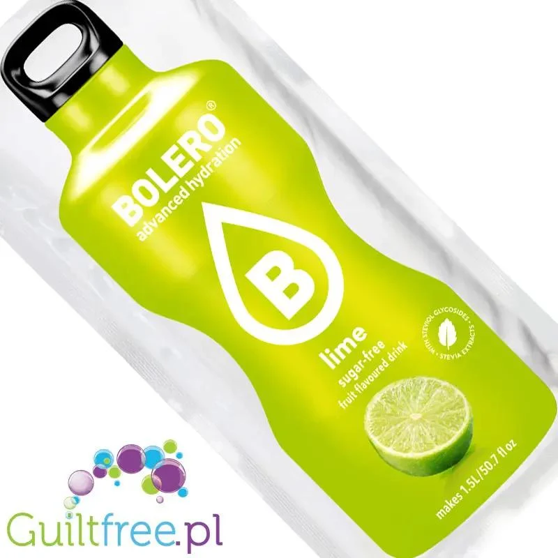 Bolero Drink Lime 9g - saszetka do napojów bez cukru ze stewią, Limonka