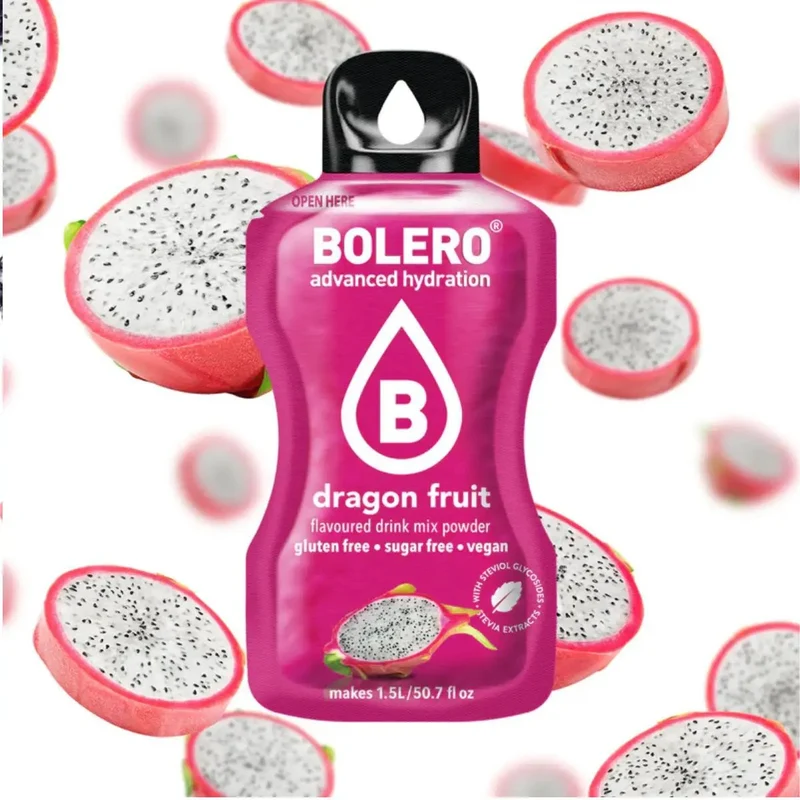 Bolero Drink Dragonfruit 9g - saszetka do napojów bez cukru ze stewią, Pithaja Smoczy Owoc