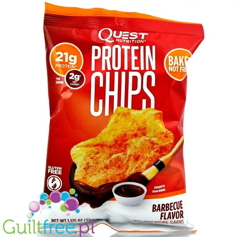 Quest Protein Chips - Proteinowe Chipsy, BBQ 21g białka