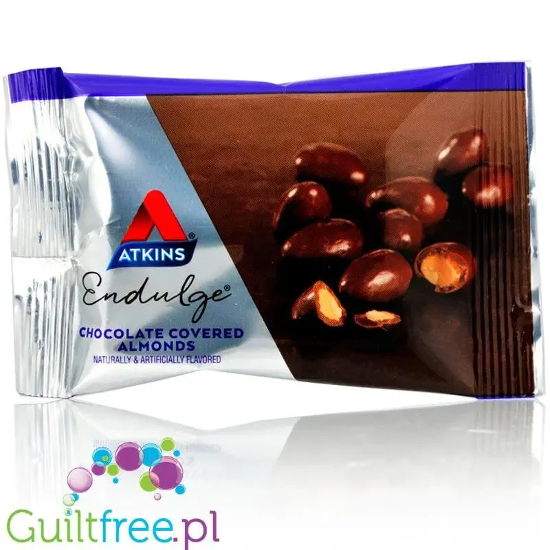 Atkins Endulge Chocolate Covered Almonds -migdały w czekoladzie bez cukru PUDEŁKO