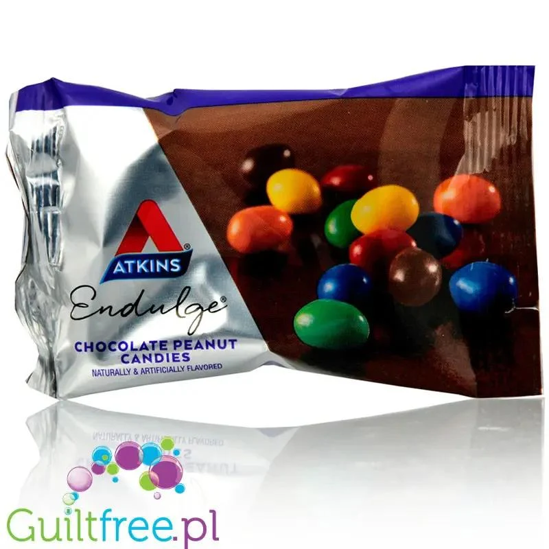 Atkins Endulge Chocolate Peanut Candies - lukrowane drażetki czekoladowe z orzechami 1g cukru PUDEŁKO