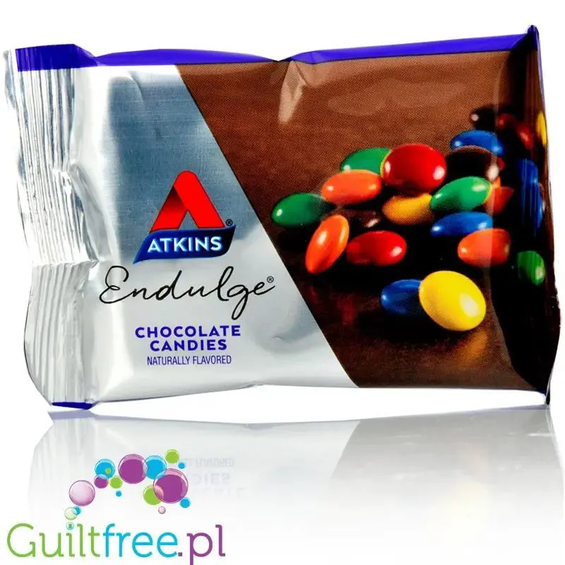 Atkins Endulge Chocolate Peanut Candies - lukrowane drażetki czekoladowe z orzechami 1g cukru PUDEŁKO
