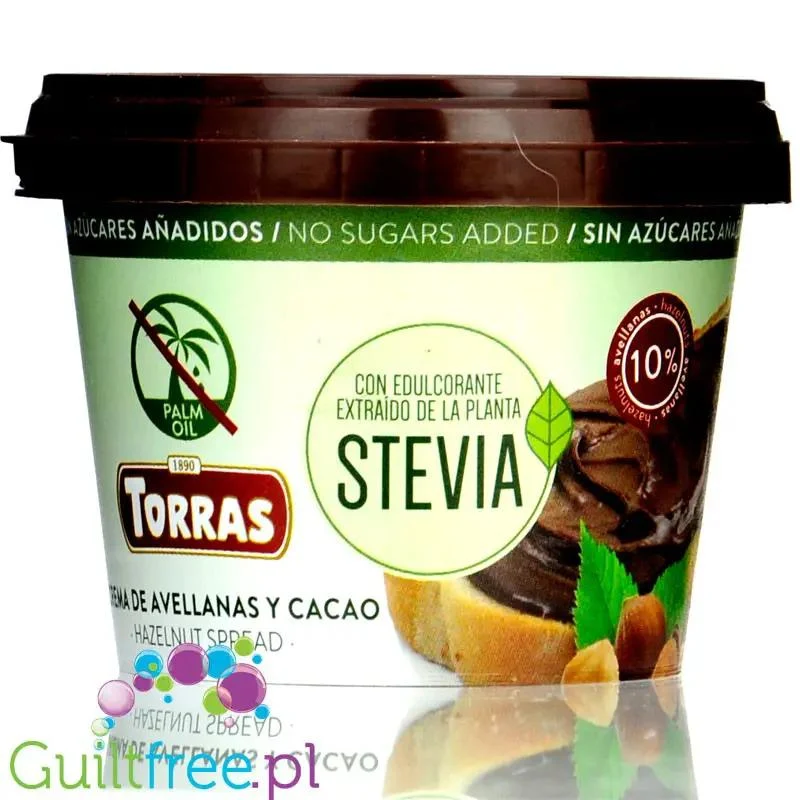 Torras Crema de Avellana y Cacao - krem czekoladowo-orzechowy bez cukru ze stewią