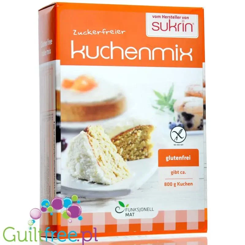 Sukrin Kake Mix - ciasto niskowęglowodanowe bez glutenu i bez cukru - mieszanka do wypieku