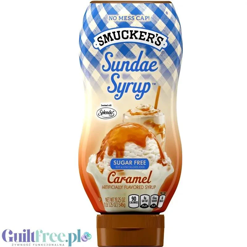 Smucker's Sundae Sugar Free Caramel Syrup - gęsty syrop karmelowy bez cukru