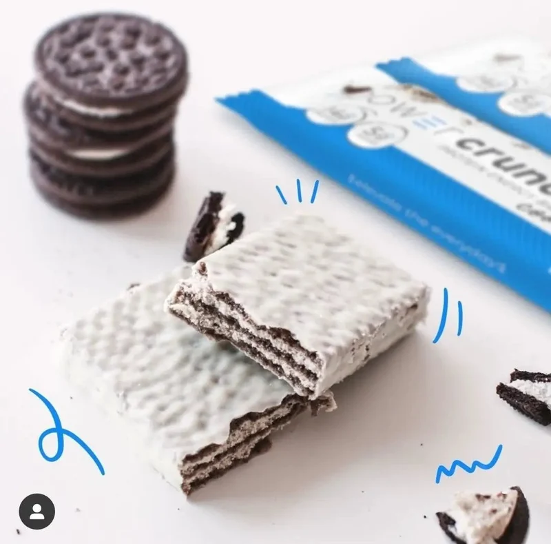 Power Crunch Cookies & Creme - proteinowy wafelek ze stewią 14 białka, Ciasteczka z Kremem