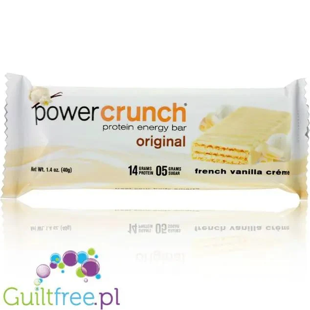 Power Crunch French Vanilla Crème - proteinowy wafelek ze stewią, 14g białka