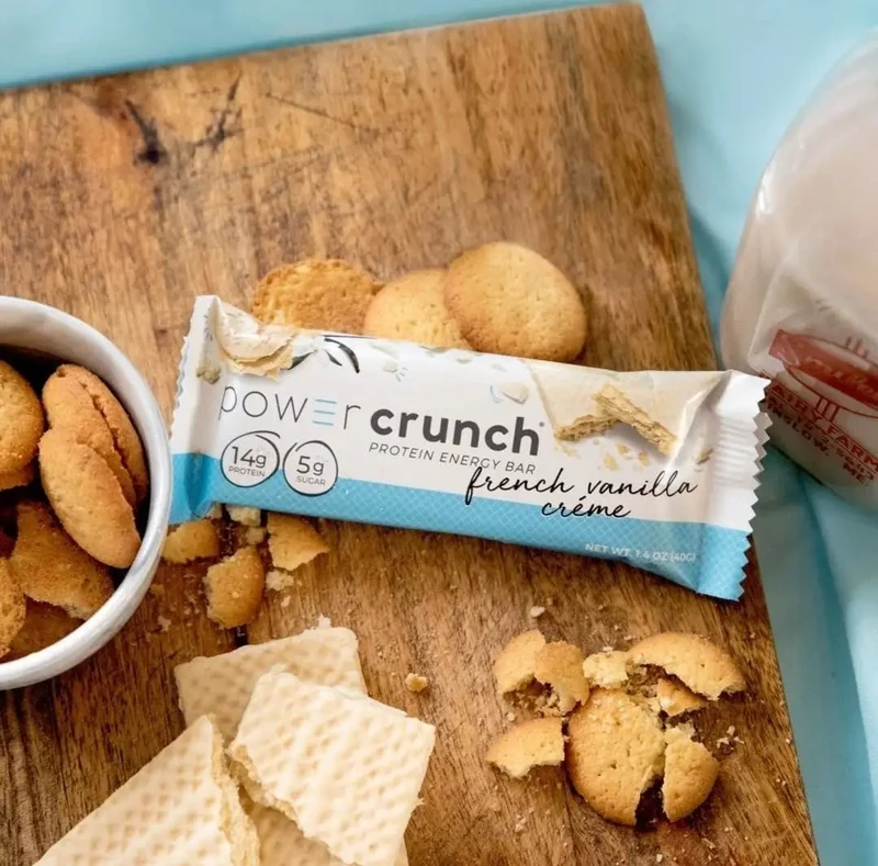 Power Crunch French Vanilla Crème - proteinowy wafelek ze stewią, 14g białka