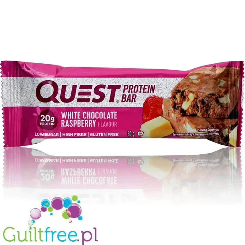 Quest Bar White Chocolate Raspberry - baton proteinowy Biała Czekolada & Maliny