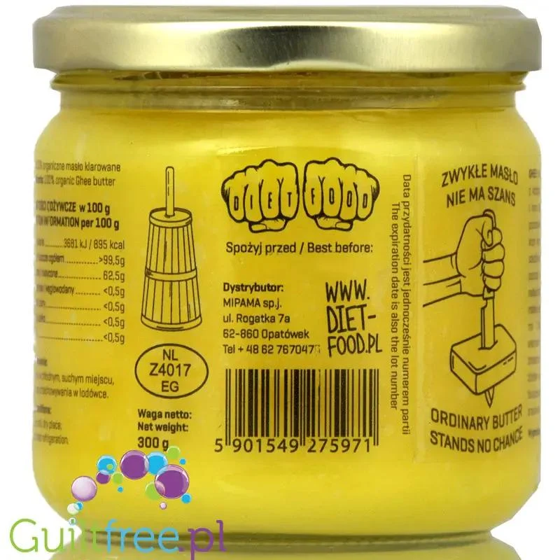 Diet Food Ghee organiczne masło klarowane
