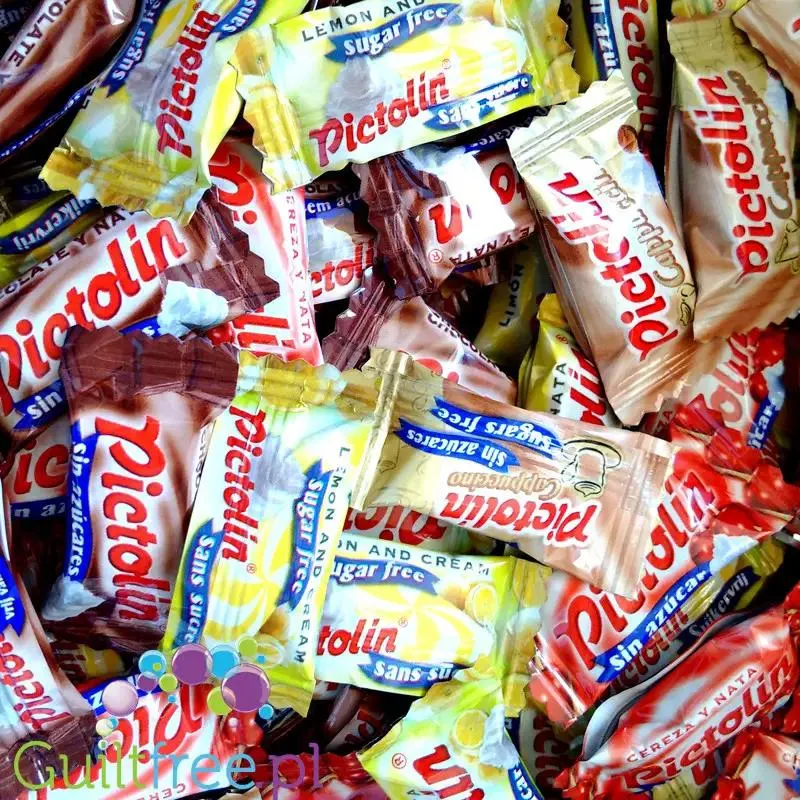 Pictolin śmietankowe cukierki bez cukru na wagę, mix 4 smaków