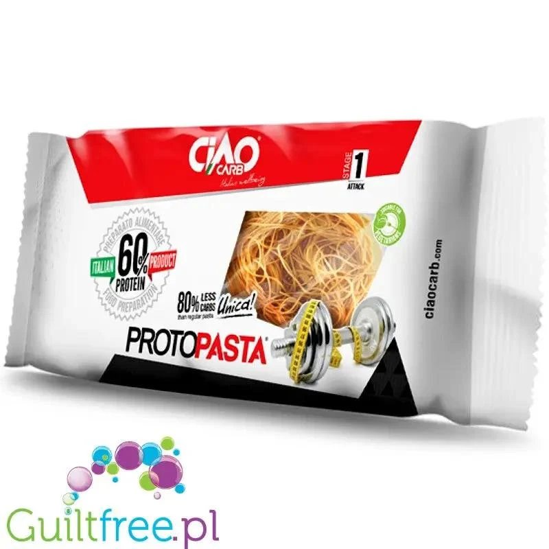 Ciao Carb ProtoPasta, Stortini - makaron akaron proteinowy 60% białka, Nitki, 140g