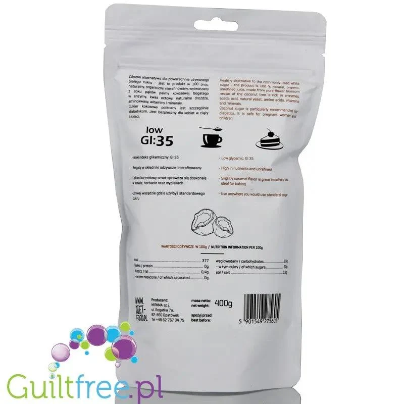 Diet Food organiczny cukier kokosowy IG 35