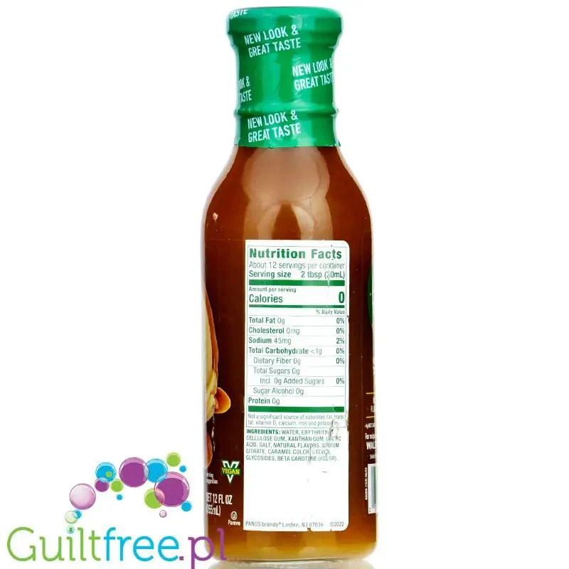 Walden Farms Caramel Syrup USA - Syrop Karmelowy zero ze stewią i erytrolem