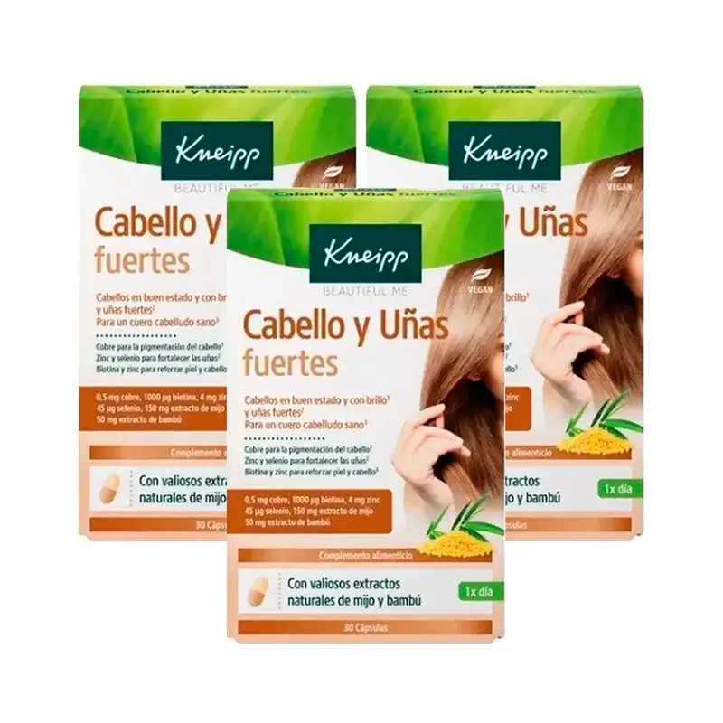 Kneipp Strong Hair and Nails, Pack 3 x 30 Capsules
