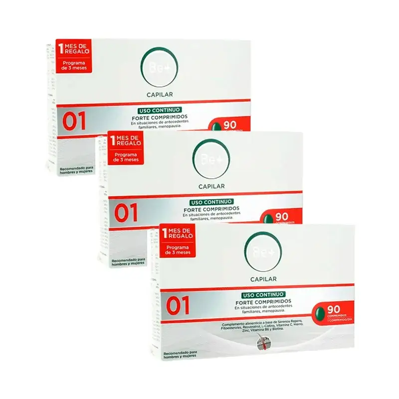 Be+ Capilar Anticaida Forte Continuous Use, Pack 3 x 90 tablets
