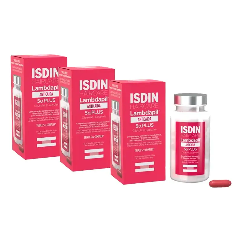 Isdin Lambdapil 5 Alfa Plus Capsules, Pack 3 x 60 Units