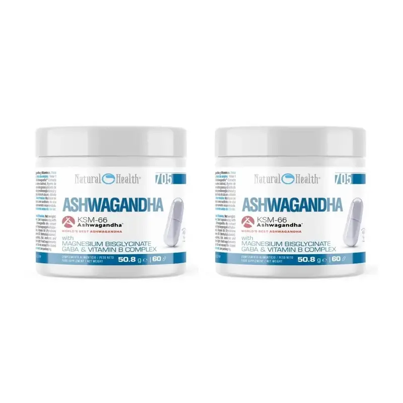 Natural Health Ashwagandha Ksm-66, 2X60 Capsules